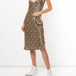 NILI LOTAN Floral Silk Cami Dress